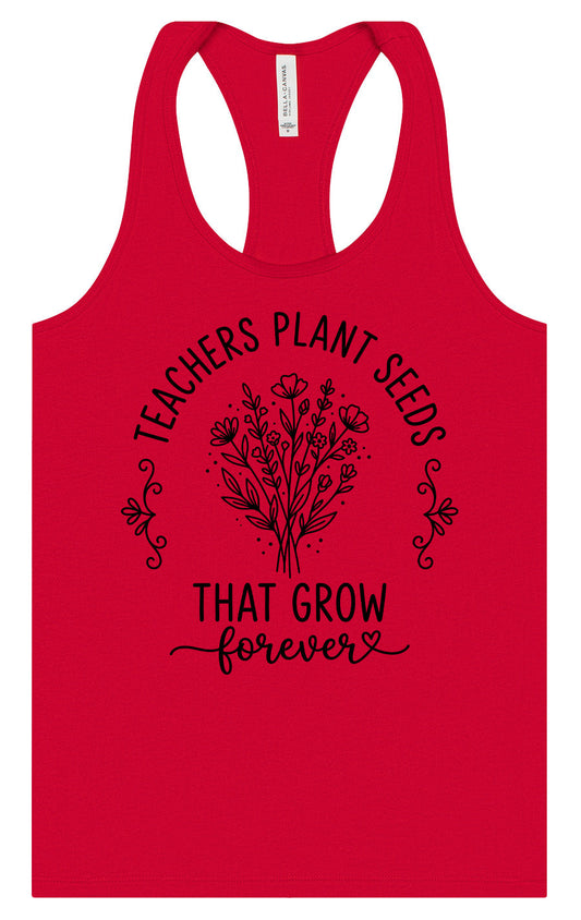 Teachers Plant Seeds Women's Racerback Tank