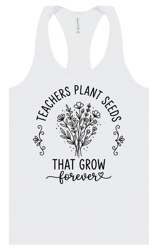 Teachers Plant Seeds Women's Racerback Tank