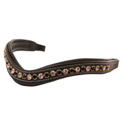 ExionPro Elegant Soft Padded Jet, Light Amethyst Colored Crystal Browband