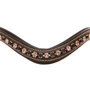 ExionPro Elegant Soft Padded Jet, Light Amethyst Colored Crystal Browband