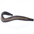 Load image into Gallery viewer, ExionPro Elegant Deep Curved Soft Padded Topaz Crystal Decorated Browband
