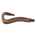 Load image into Gallery viewer, ExionPro Elegant Deep Curved Soft Padded Topaz Crystal Decorated Browband
