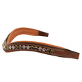 Load image into Gallery viewer, ExionPro Elegant Deep Curved Soft Padded Olivine, Violet Colored Crystal Browband
