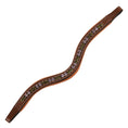 Load image into Gallery viewer, ExionPro Elegant Deep Curved Soft Padded Olivine, Violet Colored Crystal Browband

