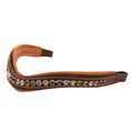 Load image into Gallery viewer, ExionPro Elegant Deep Curved Soft Padded Olivine, Violet Colored Crystal Browband
