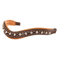 Load image into Gallery viewer, ExionPro Elegant Soft Padded Clear Crystal, Burgundy Colored Crystal Browband
