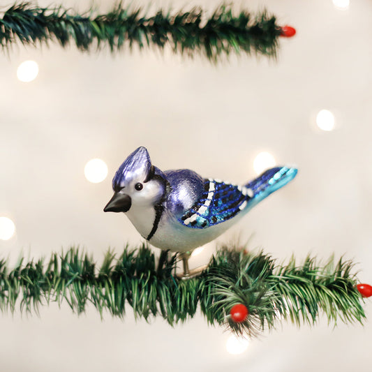 Bright Blue Jay Ornament - Southlake Paws