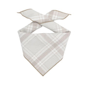 Plaid Bandana, Fall Bandana,  Winter Bandana, High Quality Luxe Fabric, Cream, Beige