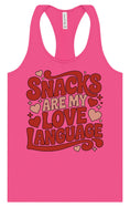 Load image into Gallery viewer, Snacks are My Love Language Women's Racerback Tank
