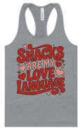 Load image into Gallery viewer, Snacks are My Love Language Women's Racerback Tank
