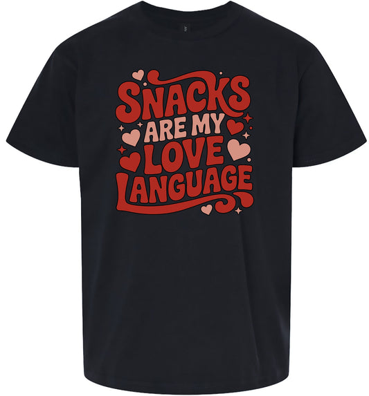 Snacks are My Love Language Children's Gildan Soft Shirt