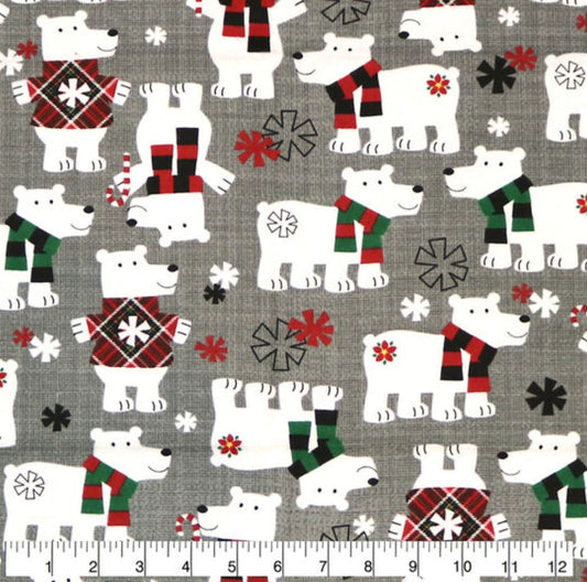 Christmas | Christmas Bandana | Flannel Bandana | Polar Bear Holiday Bandana - Southlake Paws
