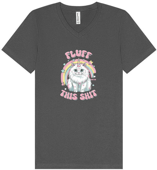 Fluff this Shit Unisex V-Neck Shirt