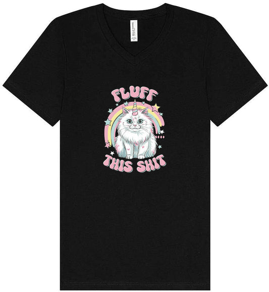 Fluff this Shit Unisex V-Neck Shirt