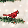 Load image into Gallery viewer, Shiny Red Northern Cardinal Ornament - Southlake Paws
