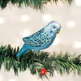 Load image into Gallery viewer, Blue Miniature Parakeet Ornament - Southlake Paws
