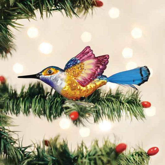 Vibrant Hummingbird Ornament