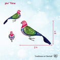 Load image into Gallery viewer, Pink Fruit Dove Ornament
