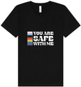 Load image into Gallery viewer, Safe With Me Unisex V-Neck Shirt
