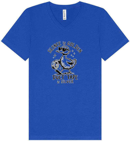 Silence Is Golden Unisex V-Neck Shirt