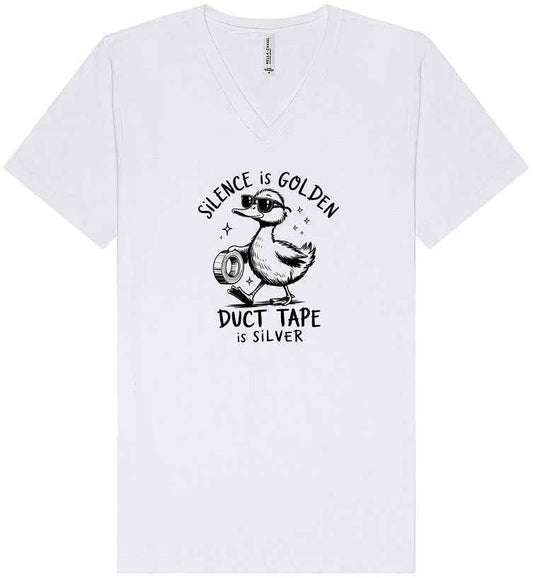 Silence Is Golden Unisex V-Neck Shirt