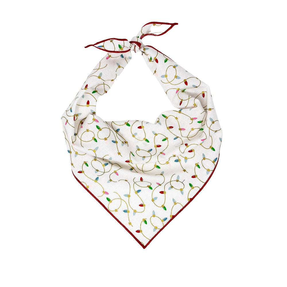 Christmas Bandana |  XMAS Bandana | Holiday Bandana | Lights - Southlake Paws