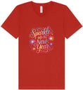 Load image into Gallery viewer, Sparkle into the New Year Unisex V-Neck Shirt
