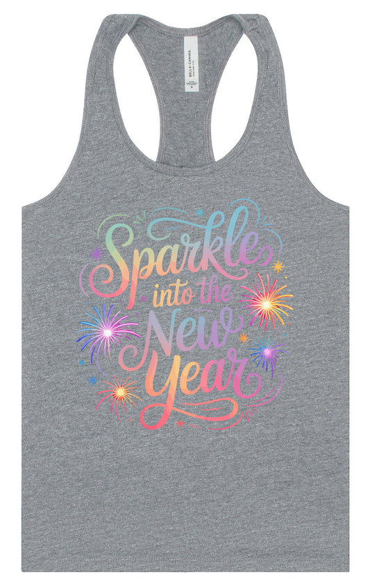 Sparkle into the New Year Women's Racerback Tank