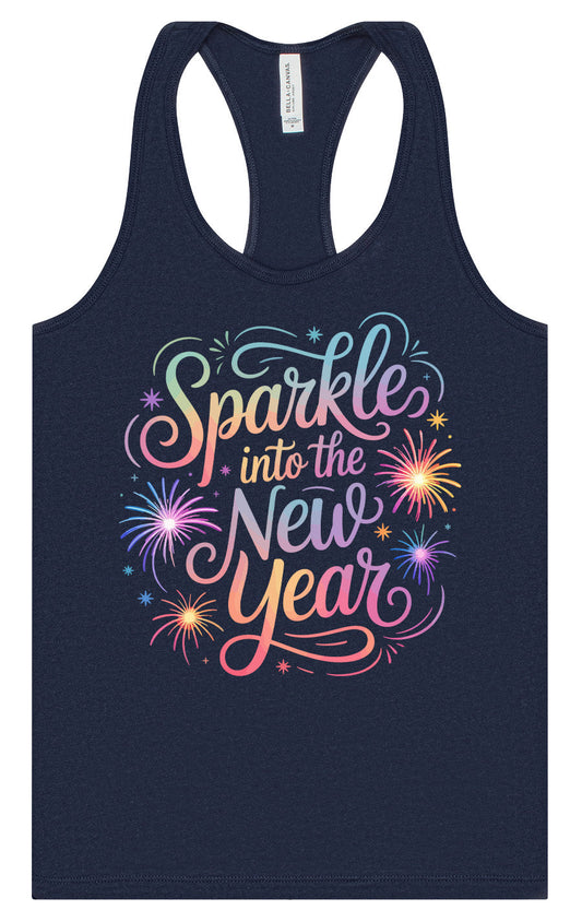 Sparkle into the New Year Women's Racerback Tank
