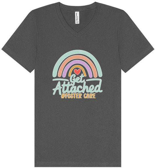 Get Attached Foster Care Unisex V-Neck Shirt