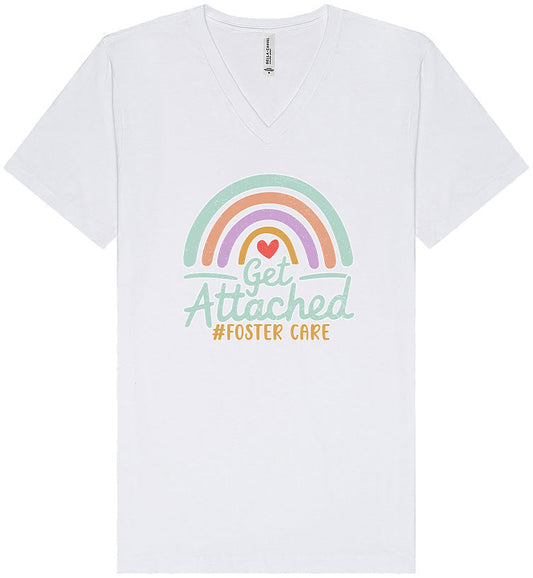 Get Attached Foster Care Unisex V-Neck Shirt