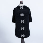 Houndstooth Dog Sweater Black