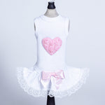 Lacey Puff Heart Dress Pink