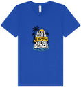 Load image into Gallery viewer, I Need Jesus and the Beach Unisex V-Neck Shirt
