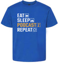 Load image into Gallery viewer, Eat. Sleep. Podcast. Repeat. Children's Gildan Soft Shirt
