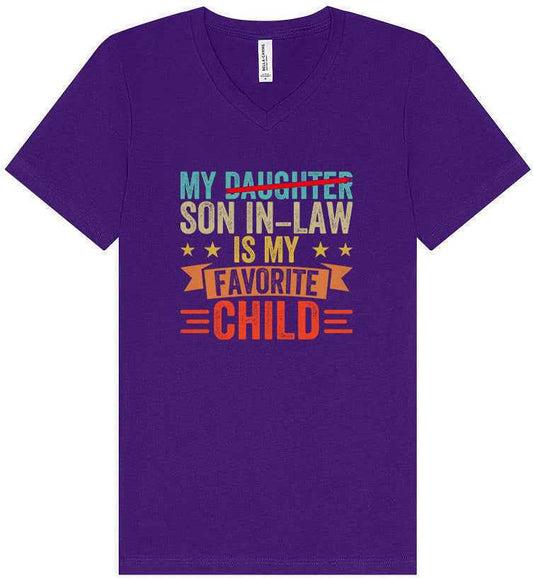 Son in Law is My Favorite Unisex V-Neck Shirt