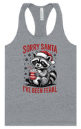 Load image into Gallery viewer, Sorry Santa I've Been Feral Women's Racerback Tank
