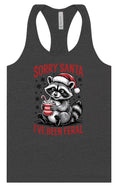 Load image into Gallery viewer, Sorry Santa I've Been Feral Women's Racerback Tank
