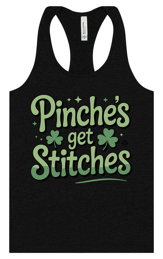 Pinches Get Stitches Women's Racerback Tank