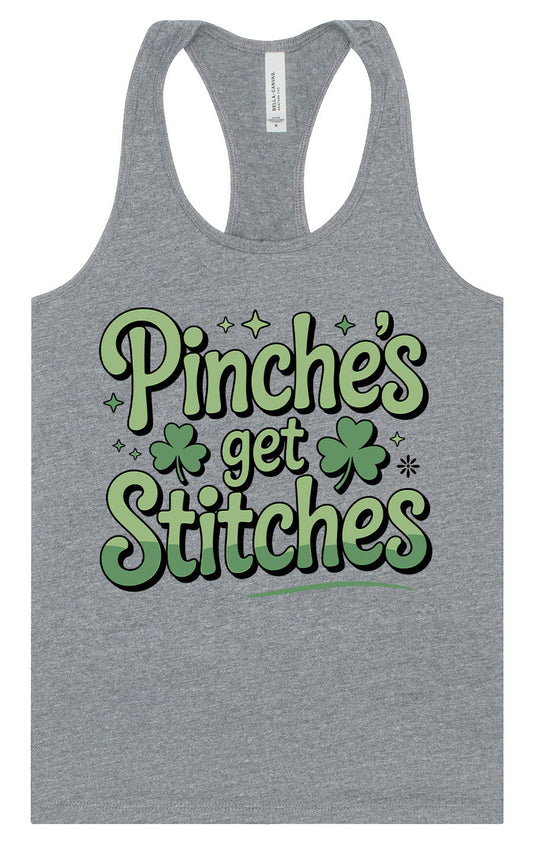 Pinches Get Stitches Women's Racerback Tank
