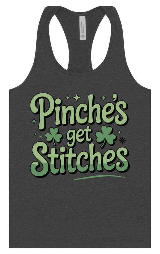 Pinches Get Stitches Women's Racerback Tank