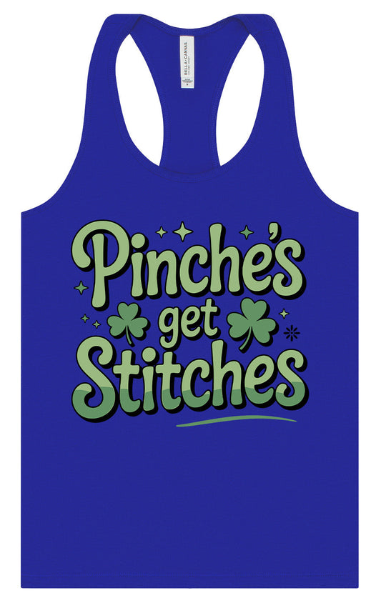 Pinches Get Stitches Women's Racerback Tank