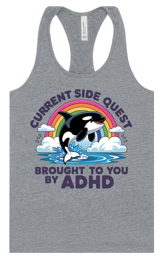Side Quest Brought By ADHD Women's Racerback Tank