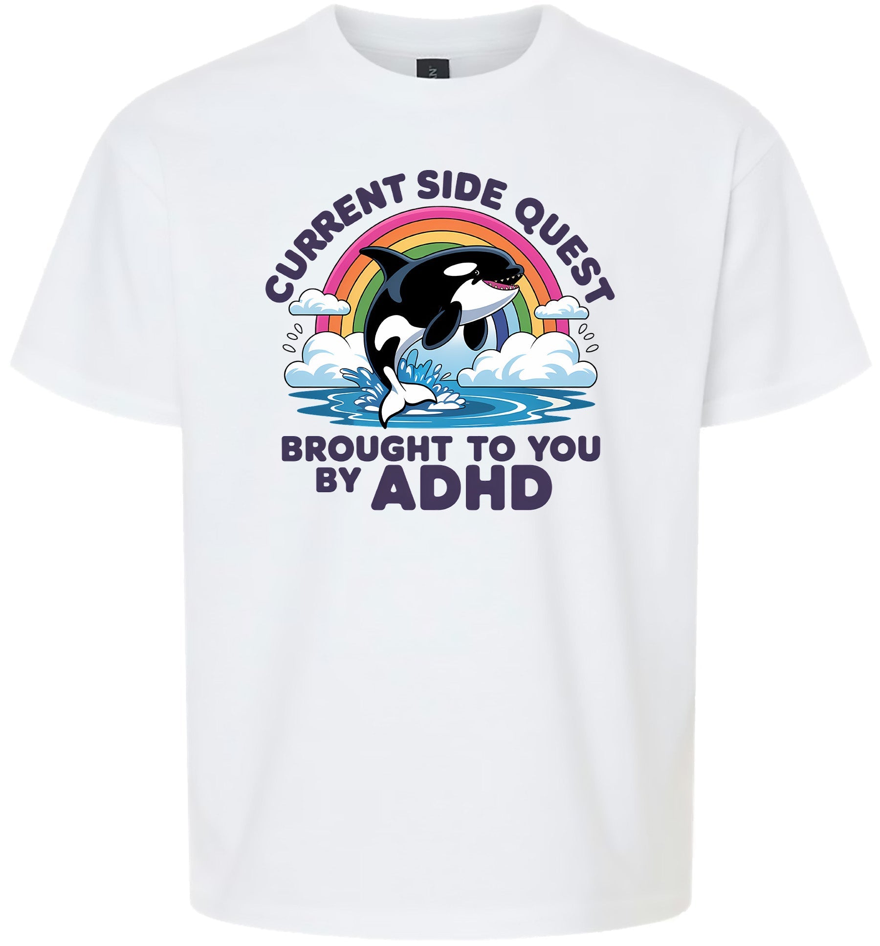 Side Quest Brought By ADHD Children's Gildan Soft Shirt