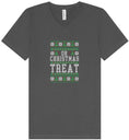 Load image into Gallery viewer, Sweater Style Oh Christmas Treat Unisex V-Neck Shirt
