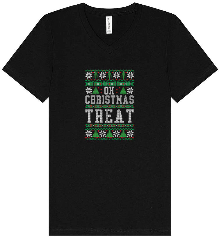Sweater Style Oh Christmas Treat Unisex V-Neck Shirt