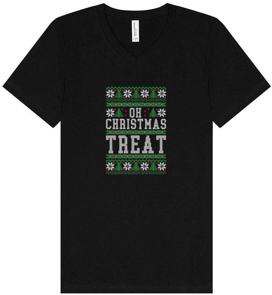 Sweater Style Oh Christmas Treat Unisex V-Neck Shirt