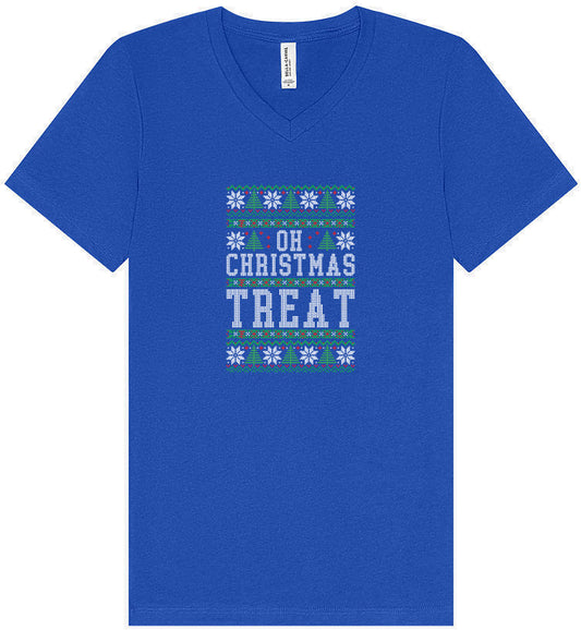 Sweater Style Oh Christmas Treat Unisex V-Neck Shirt