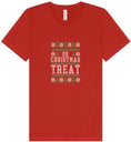 Load image into Gallery viewer, Sweater Style Oh Christmas Treat Unisex V-Neck Shirt
