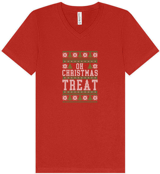 Sweater Style Oh Christmas Treat Unisex V-Neck Shirt